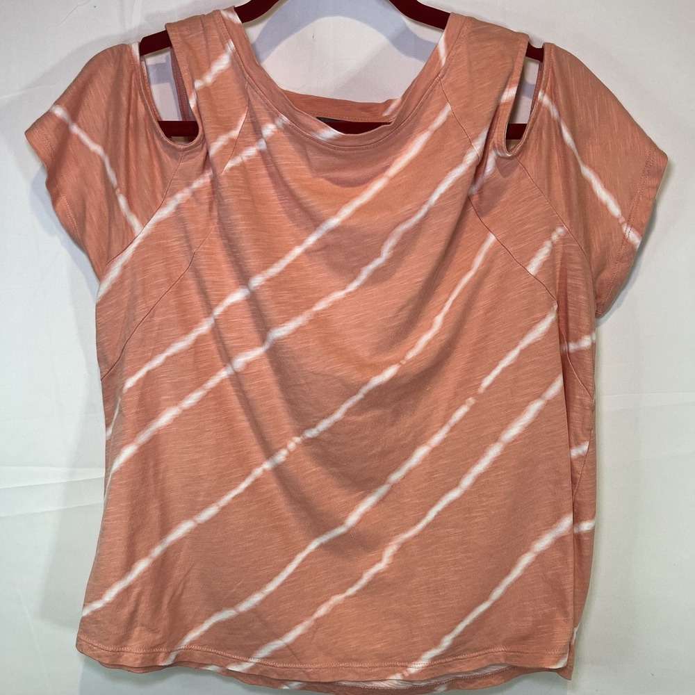 Vince Camuto Women's Medium Orange ‎ Cold-Shoulder Top Salmon